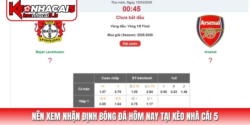 Nên xem nhận định bóng đá hôm nay tại Kèo Nhà Cái 5